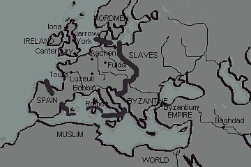 map of the Carolingien empire